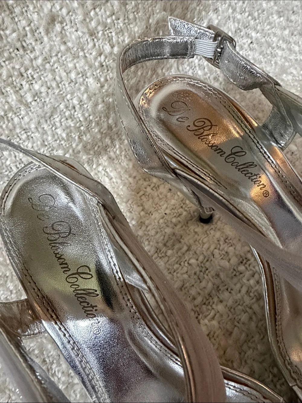 🥂 De Blossom Collection by David’s Bridal Women’s Size 8 Silver Heels